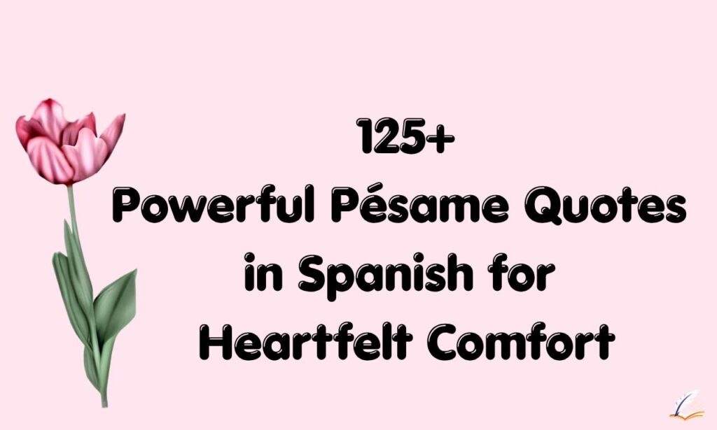 125+ Powerful Pésame Quotes in Spanish for Heartfelt Comfort