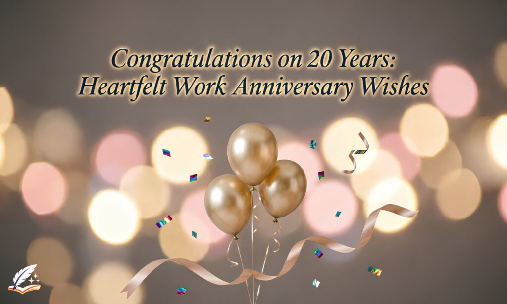 Congratulations on 20 Years: Heartfelt Work Anniversary Wishes